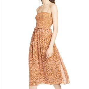 Joie Ambroise Silk Printed Midi Dress